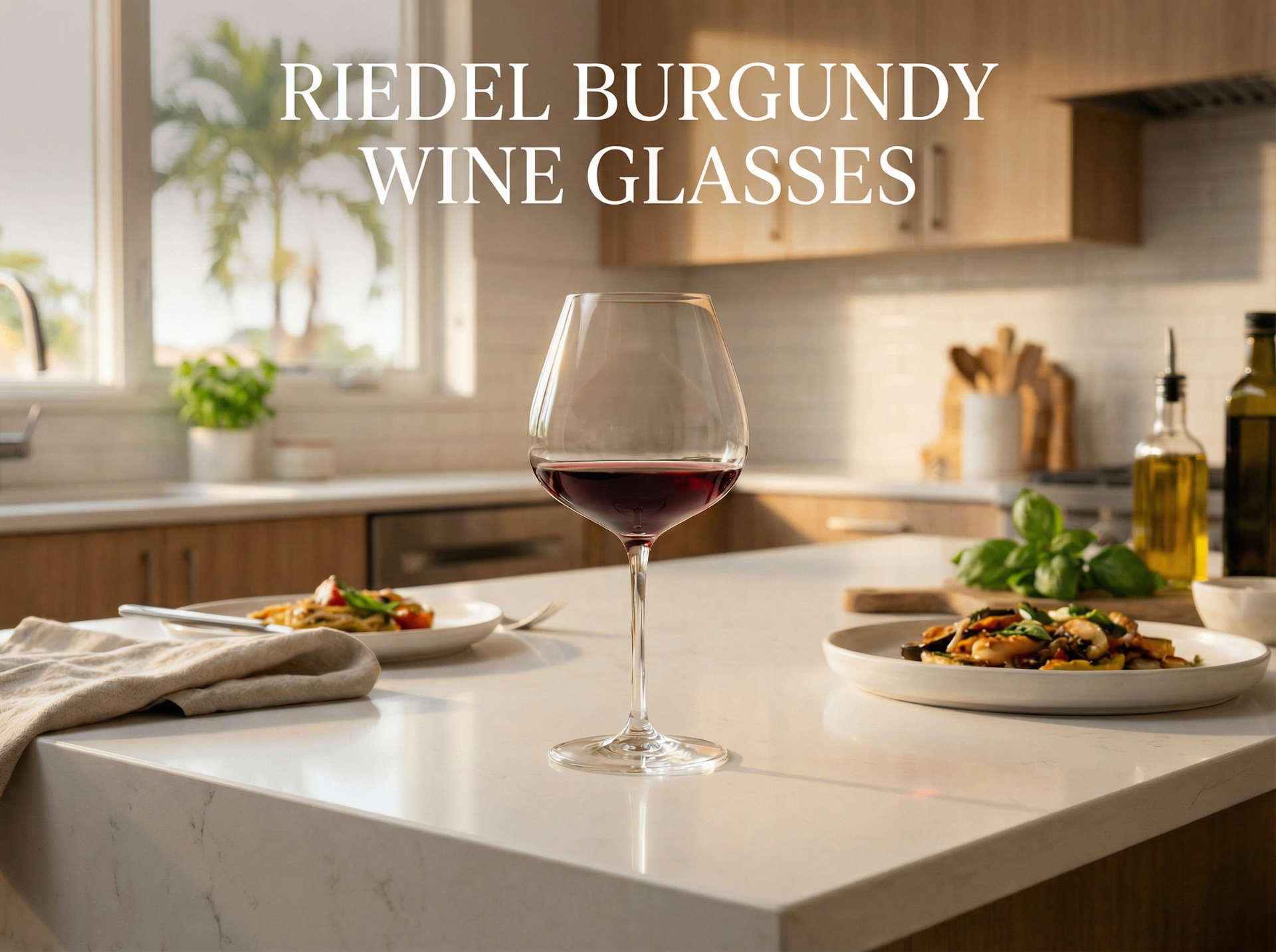 Riedel Burgundy - Premium crystal wine glass for Pinot Noir, Nebbiolo, Gamay. Wide bowl, flared lip for delicate Pinot Noir aromatics.